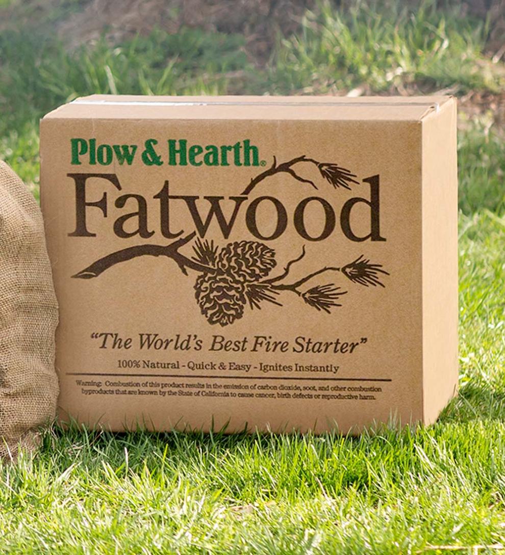 Plow &amp; Hearth Fire Starters &amp; Fatwood | Fireplace &amp; Hearth Fatwood Fire-Starter Pre-Split Kindling