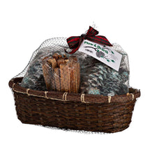 Plow &amp; Hearth Fire Starters &amp; Fatwood | Fireplace &amp; Hearth Fire Starter Gift Basket With Fatwood, Color Cones And Wax Cones