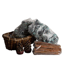 Plow &amp; Hearth Fire Starters &amp; Fatwood | Fireplace &amp; Hearth Fire Starter Gift Basket With Fatwood, Color Cones And Wax Cones