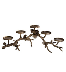 Plow &amp; Hearth Fireplace Candelabras | Fireplace &amp; Hearth Pine Cone Cast Aluminum Fireplace Candelabra