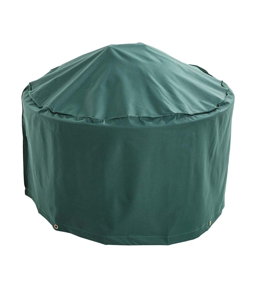 Plow &amp; Hearth Fireplace Cleaning &amp; Maintenance | Fireplace &amp; Hearth Classic Outdoor Furniture All-Weather Fire Pit Cover - Green