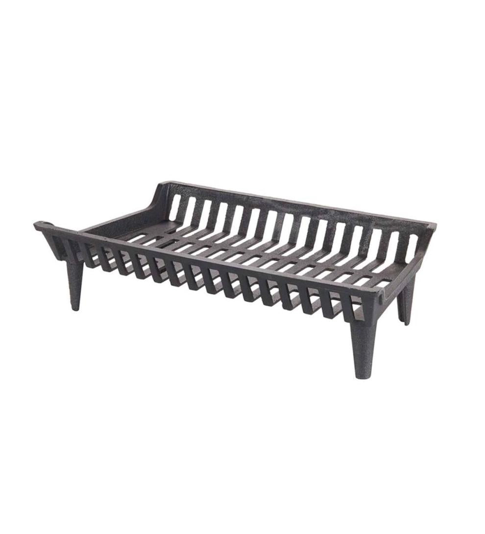 Plow &amp; Hearth Fireplace Grates &amp; Firebacks | Fireplace &amp; Hearth 1-Piece Cast Flat-Bottom Fireplace Grate