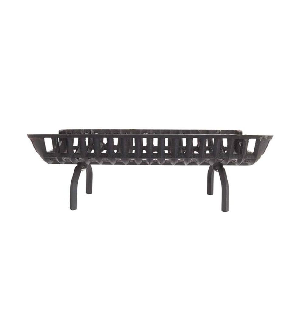 Plow &amp; Hearth Fireplace Grates &amp; Firebacks | Fireplace &amp; Hearth Cast Iron Basket Self-Feeding Fireplace Grate