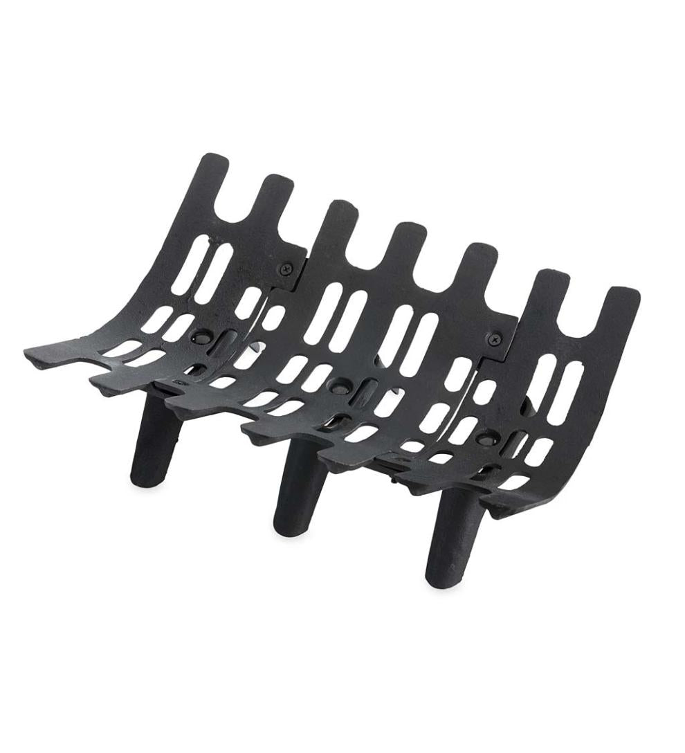 Plow &amp; Hearth Fireplace Grates &amp; Firebacks | Fireplace &amp; Hearth Cast Iron Deep-Bed Fireplace Grate