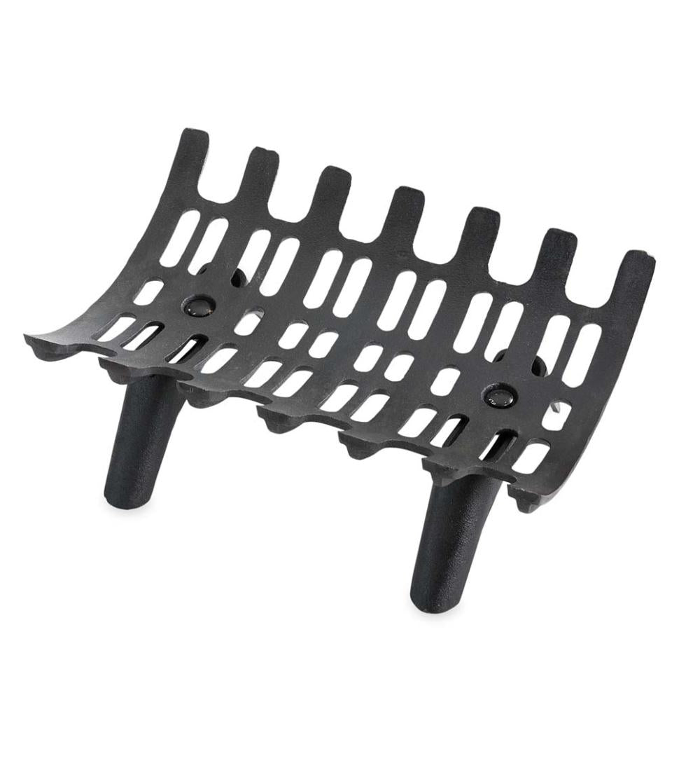 Plow &amp; Hearth Fireplace Grates &amp; Firebacks | Fireplace &amp; Hearth Cast Iron Deep-Bed Fireplace Grate