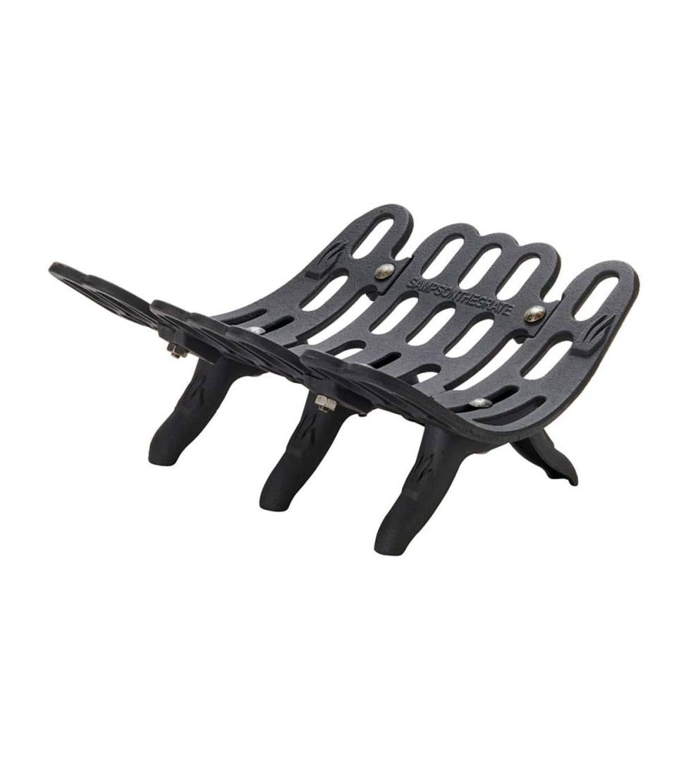 Plow &amp; Hearth Fireplace Grates &amp; Firebacks | Fireplace &amp; Hearth Cast Iron Log Basket Sampson Fireplace Grate
