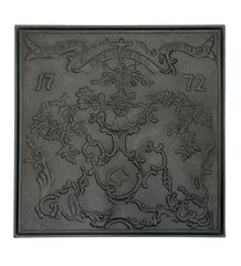 Plow &amp; Hearth Fireplace Grates &amp; Firebacks | Fireplace &amp; Hearth Colonial Hopewell Cast Iron Fireplace Fireback In Matte Black Finish