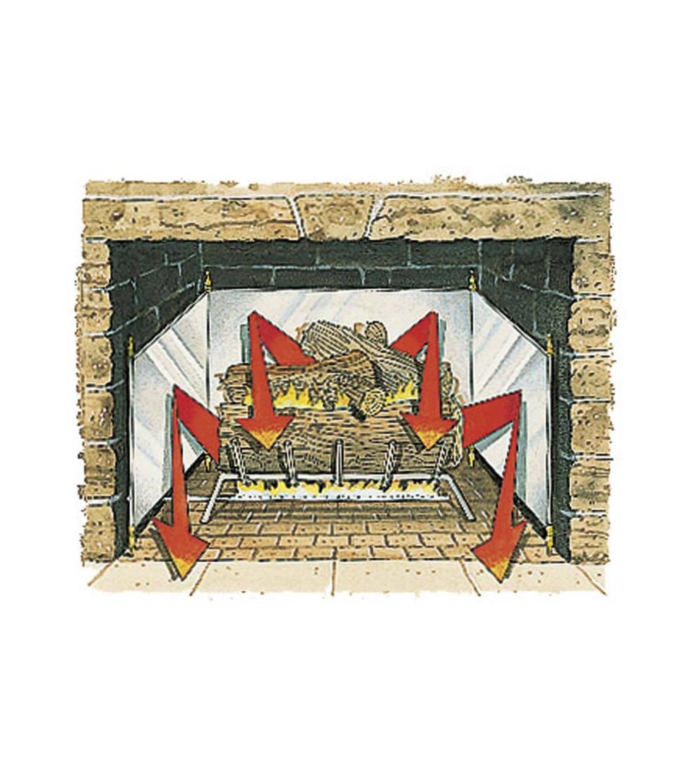 Plow &amp; Hearth Fireplace Grates &amp; Firebacks | Fireplace &amp; Hearth Stainless Fireplace Reflectors
