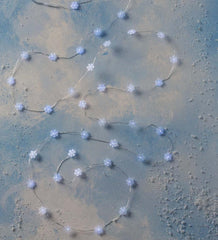 Plow &amp; Hearth Fireplace &amp; Mantel Décor | Fireplace &amp; Hearth Battery-Operated Seasonal Icon String Lights With 40 Leds On Silver Wire - Cool White Snowflakes