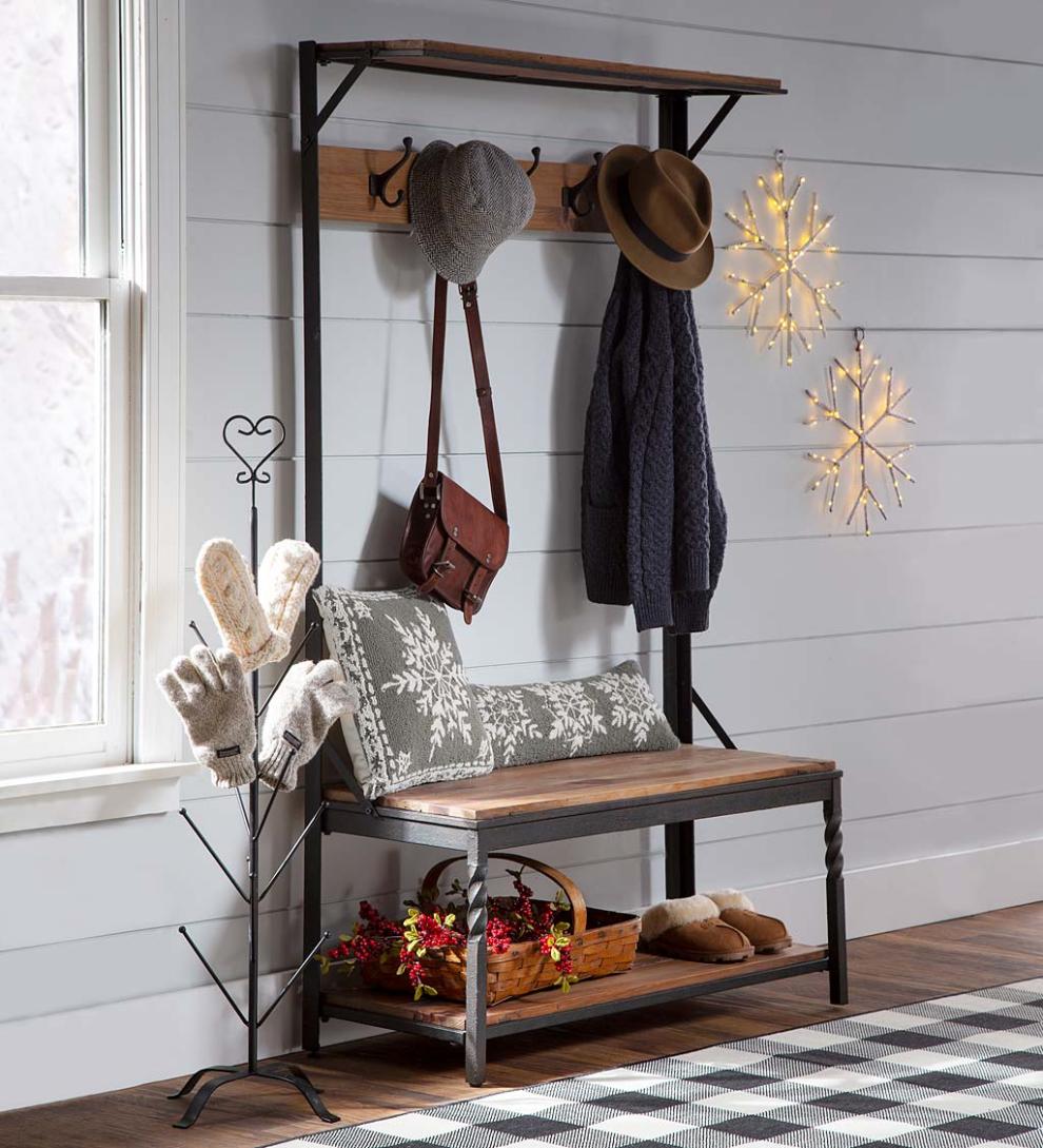 Plow &amp; Hearth Fireplace &amp; Mantel Décor | Fireplace &amp; Hearth Decorative Mitten Tree With Heart Finial And Optional Interchangeable Seasonal Finials