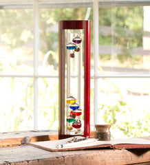 Plow &amp; Hearth Fireplace &amp; Mantel Décor | Fireplace &amp; Hearth Galileo Thermometer With Cherry Finish Wood Frame