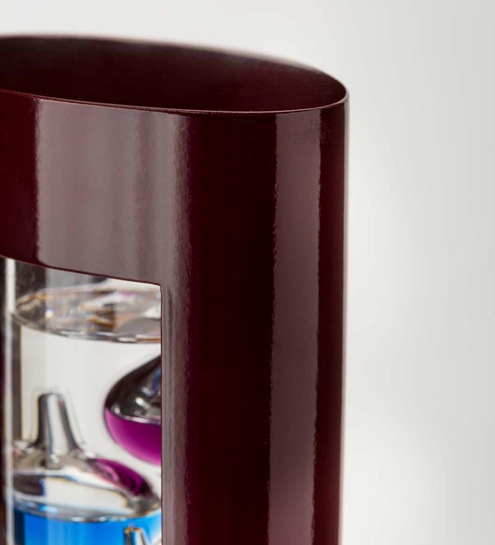 Plow &amp; Hearth Fireplace &amp; Mantel Décor | Fireplace &amp; Hearth Galileo Thermometer With Cherry Finish Wood Frame