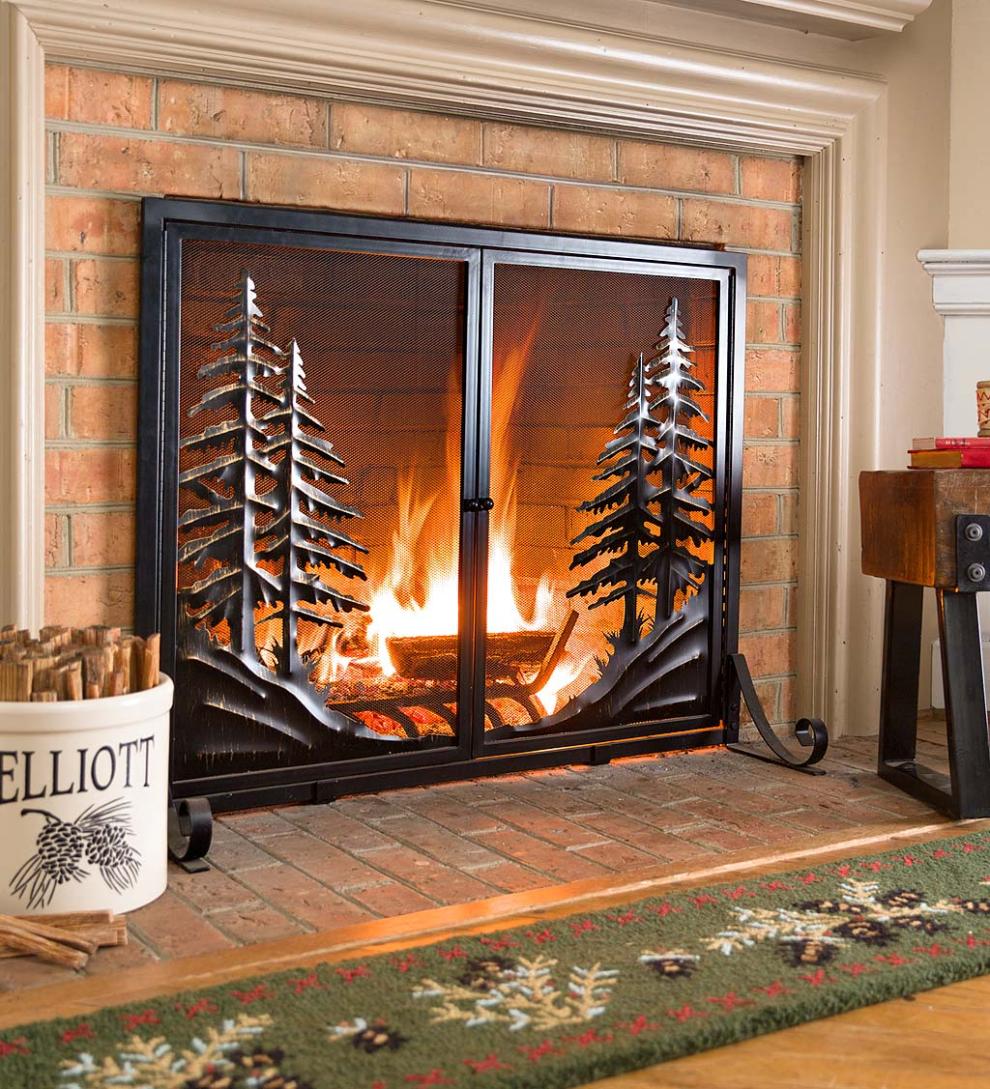 Plow &amp; Hearth Fireplace &amp; Mantel Décor | Fireplace &amp; Hearth Hooked Wool Pine Cone Hearth Runner
