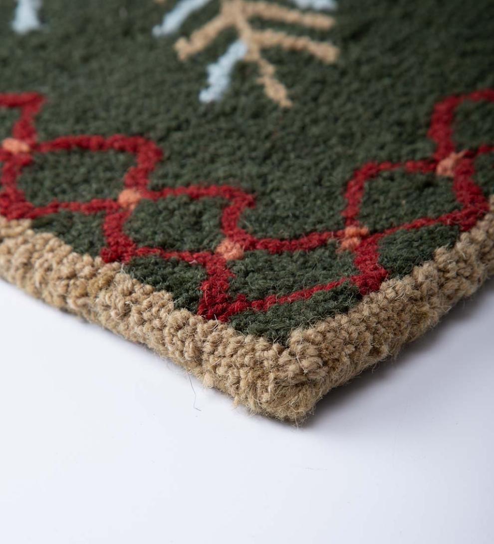 Plow &amp; Hearth Fireplace &amp; Mantel Décor | Fireplace &amp; Hearth Hooked Wool Pine Cone Rug