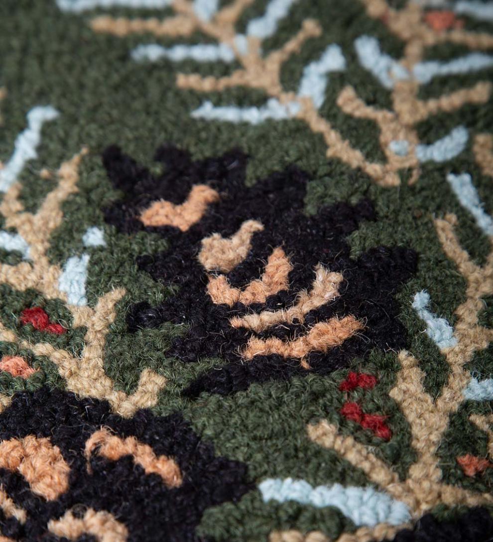 Plow &amp; Hearth Fireplace &amp; Mantel Décor | Fireplace &amp; Hearth Hooked Wool Pine Cone Rug