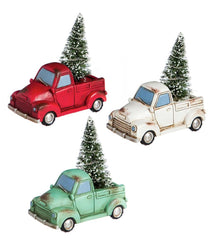 Plow &amp; Hearth Fireplace &amp; Mantel Décor | Fireplace &amp; Hearth Lighted Holiday Trucks With Trees Statuaries, Set Of 3