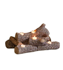 Plow &amp; Hearth Fireplace &amp; Mantel Décor | Fireplace &amp; Hearth Logs Hearth Candle Holder - Birch
