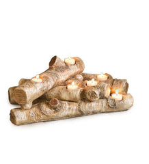 Plow &amp; Hearth Fireplace &amp; Mantel Décor | Fireplace &amp; Hearth Logs Hearth Candle Holder - Birch