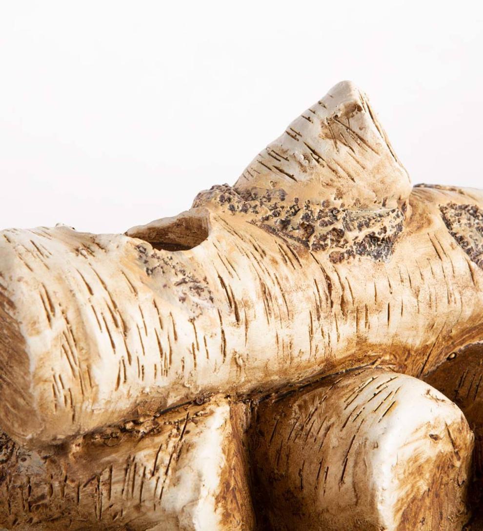 Plow &amp; Hearth Fireplace &amp; Mantel Décor | Fireplace &amp; Hearth Logs Hearth Candle Holder - Birch