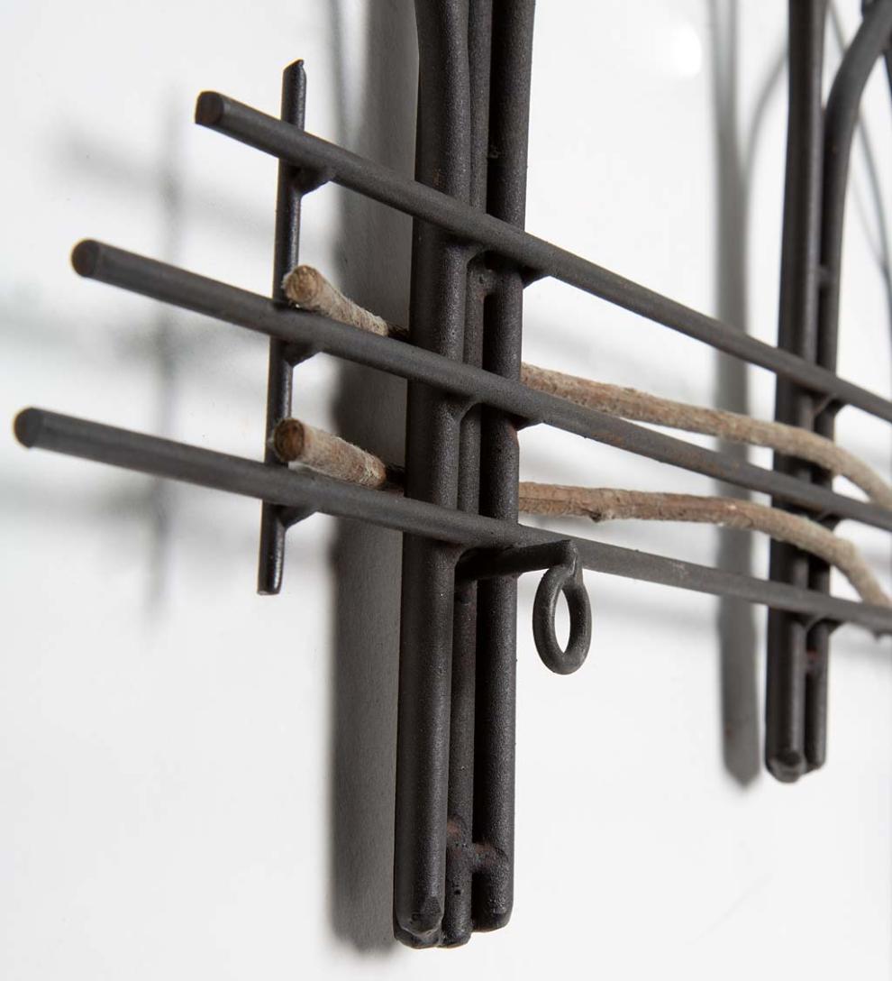 Plow &amp; Hearth Fireplace &amp; Mantel Décor | Fireplace &amp; Hearth Metal And Natural Vine Trees Wall Art