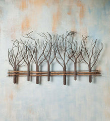 Plow &amp; Hearth Fireplace &amp; Mantel Décor | Fireplace &amp; Hearth Metal And Natural Vine Trees Wall Art