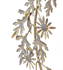 Plow &amp; Hearth Fireplace &amp; Mantel Décor | Fireplace &amp; Hearth Metal Floral And Foliage Wreath With Antique Bronze Finish