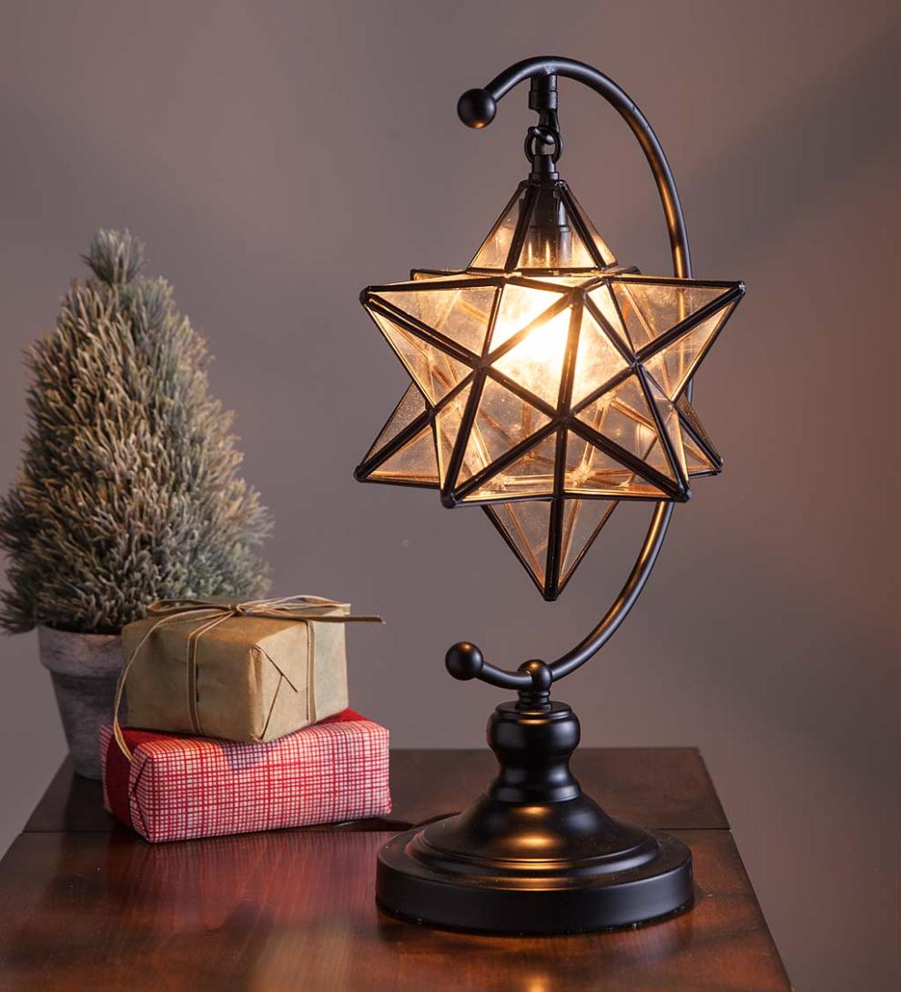 Plow &amp; Hearth Fireplace &amp; Mantel Décor | Fireplace &amp; Hearth Moravian Star Table Lamp