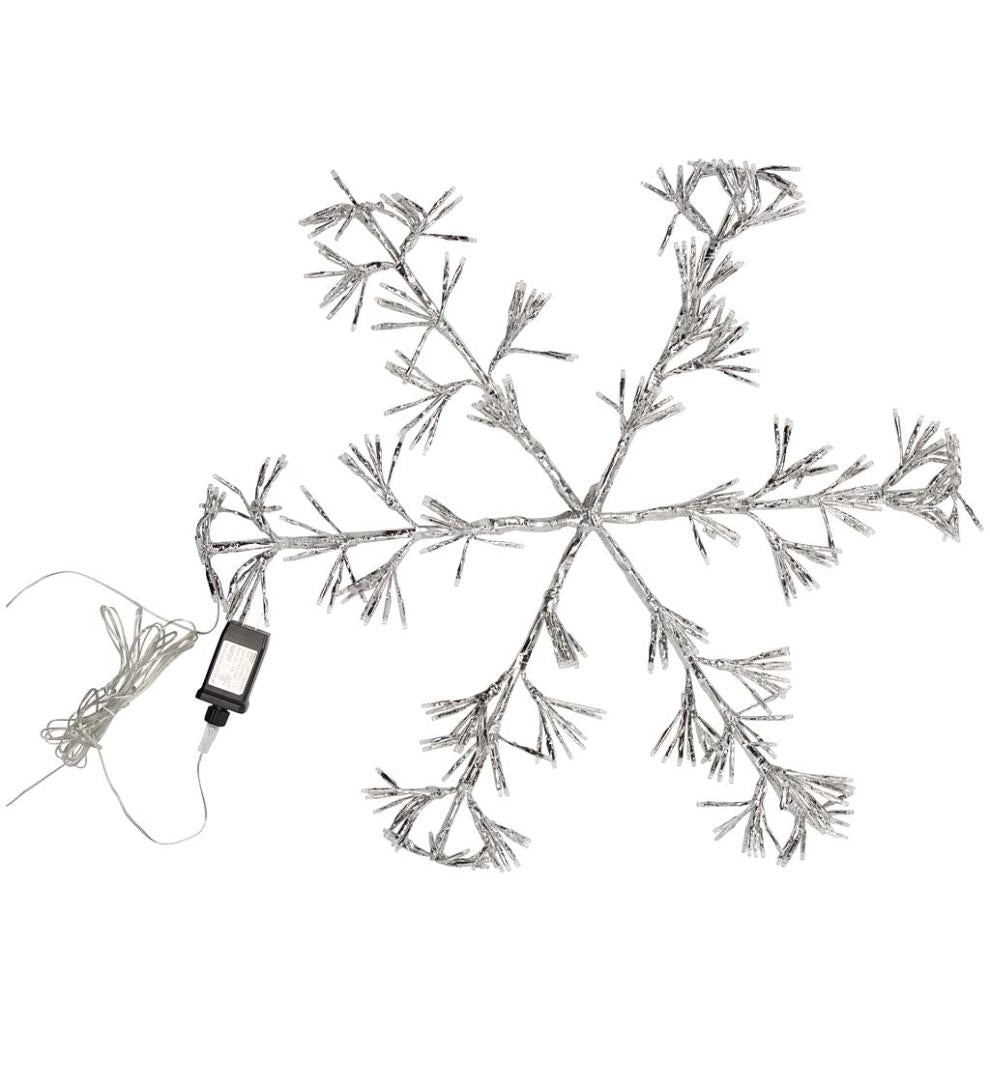 Plow &amp; Hearth Fireplace &amp; Mantel Décor | Fireplace &amp; Hearth Oversized Electric Lighted Snowflake Holiday Decoration