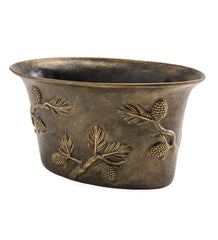 Plow &amp; Hearth Fireplace &amp; Mantel Décor | Fireplace &amp; Hearth Pine Cone Cast Aluminum Wood Storage Containers