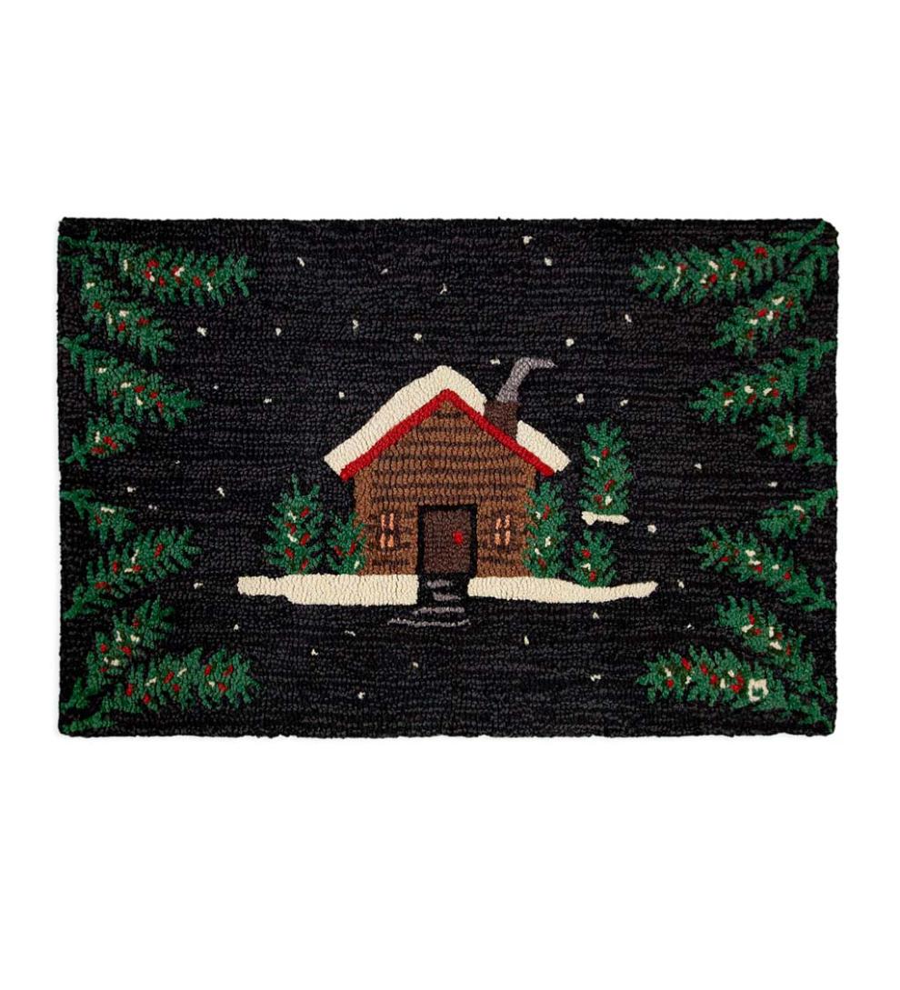 Plow &amp; Hearth Fireplace &amp; Mantel Décor | Fireplace &amp; Hearth Pinewoods Hand-Hooked Wool Rug