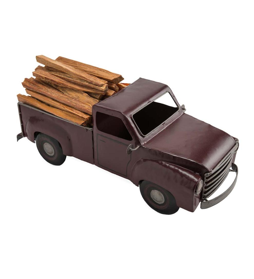 Plow &amp; Hearth Fireplace &amp; Mantel Décor | Fireplace &amp; Hearth Red Metal Pickup Truck With 5 Lbs. Fatwood