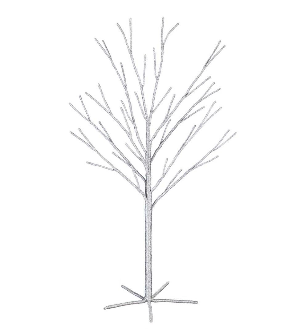 Plow &amp; Hearth Fireplace &amp; Mantel Décor | Fireplace &amp; Hearth Silver Holiday Tree