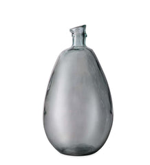 Plow &amp; Hearth Fireplace &amp; Mantel Décor | Fireplace &amp; Hearth Smoky Blue Recycled Glass Balloon Vase