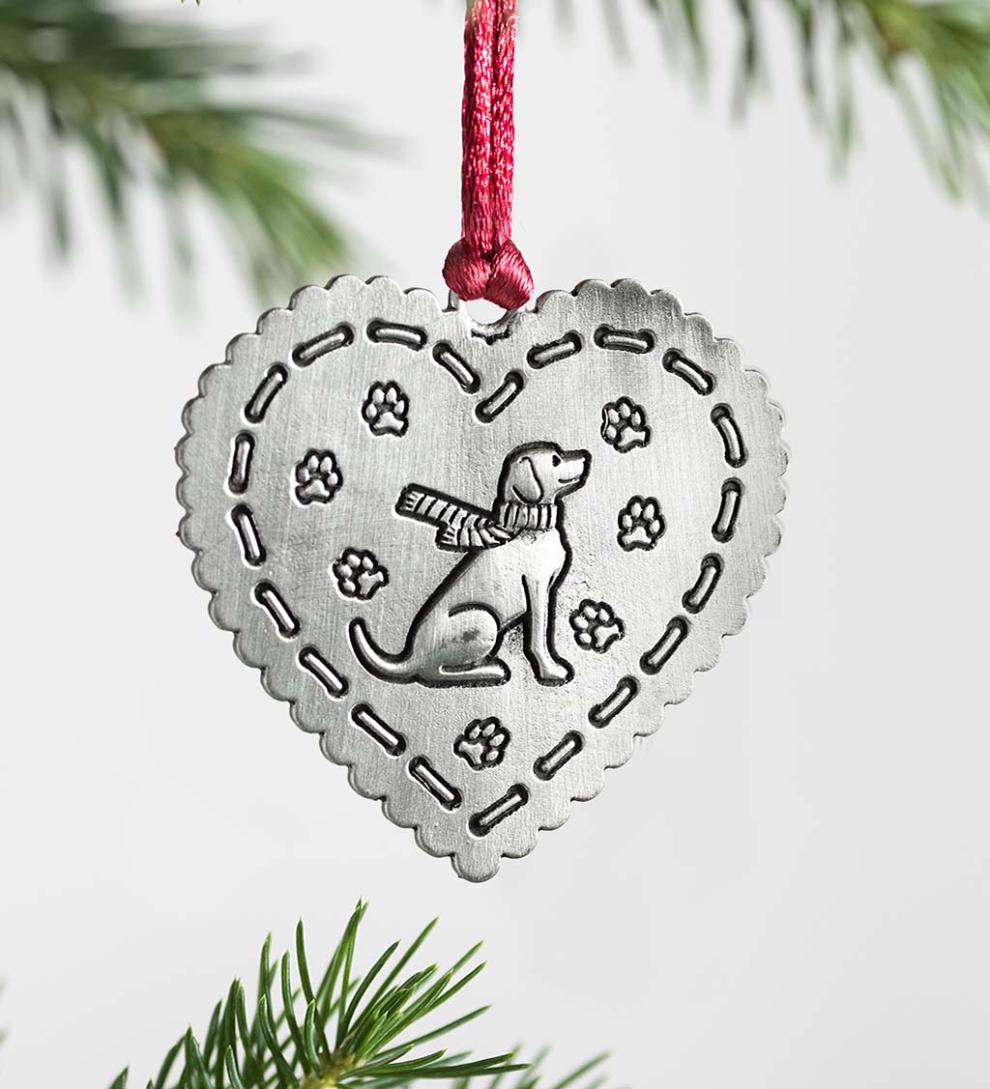 Plow &amp; Hearth Fireplace &amp; Mantel Décor | Fireplace &amp; Hearth Solid Pewter Christmas Tree Ornament - 2021