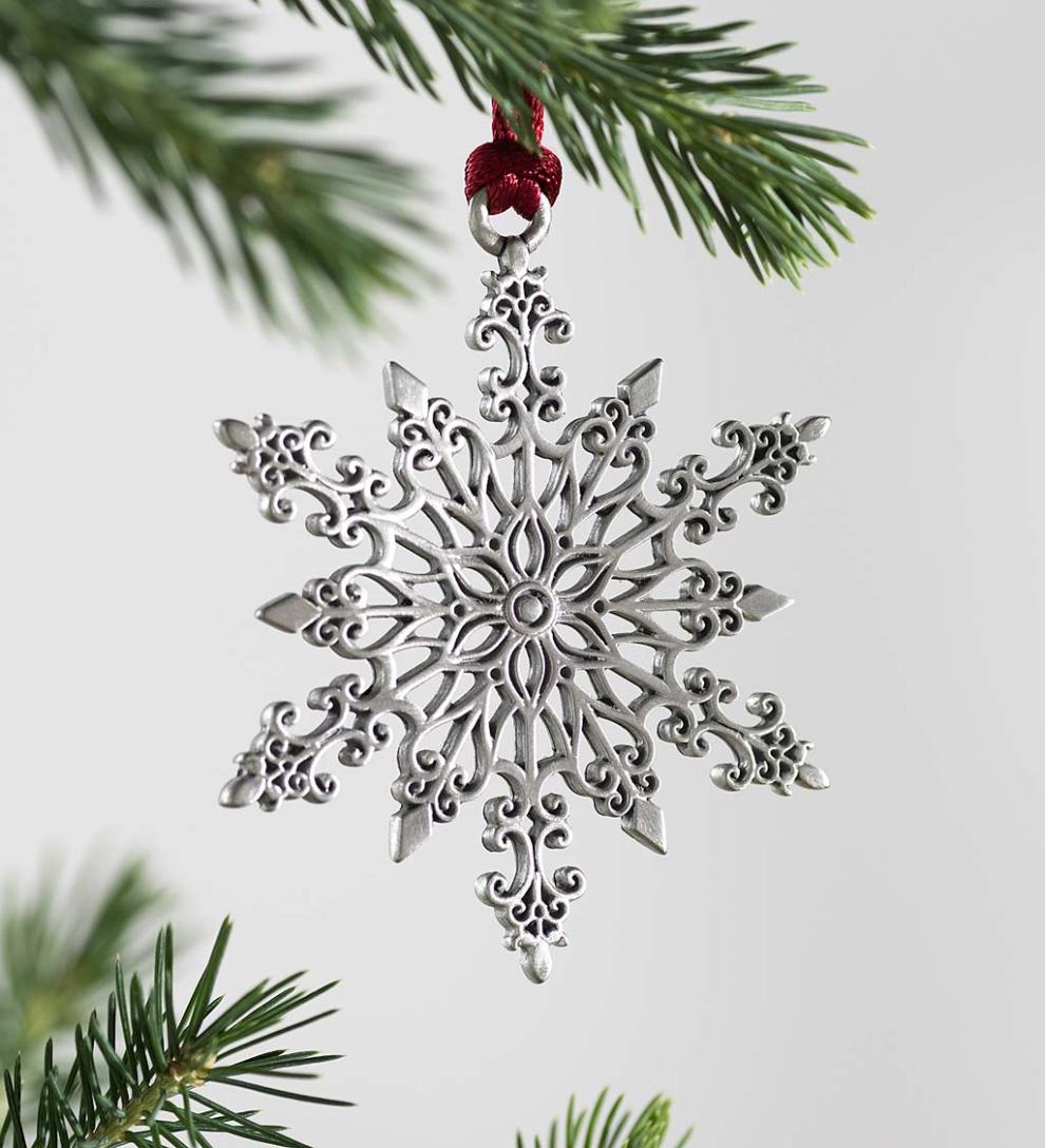 Plow &amp; Hearth Fireplace &amp; Mantel Décor | Fireplace &amp; Hearth Solid Pewter Christmas Tree Ornament - 2021