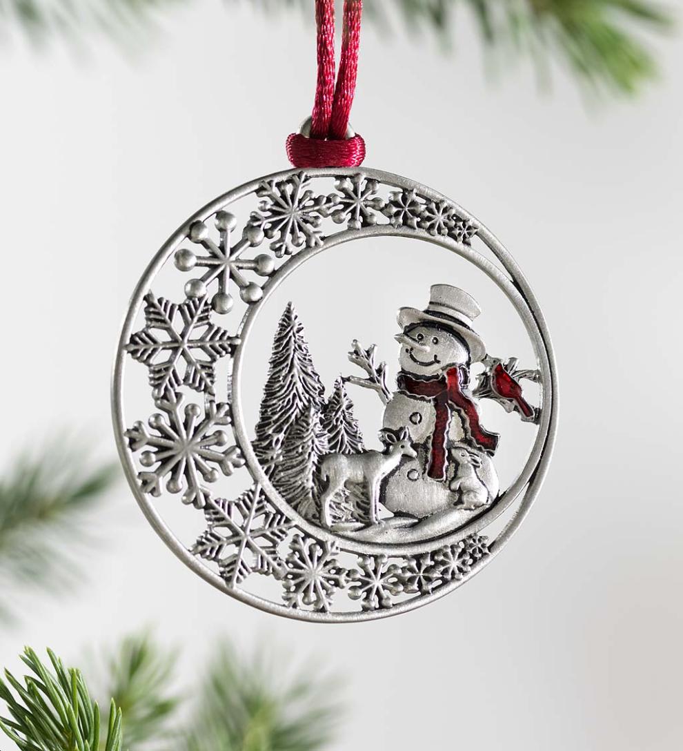 Plow &amp; Hearth Fireplace &amp; Mantel Décor | Fireplace &amp; Hearth Solid Pewter Christmas Tree Ornament - 2021