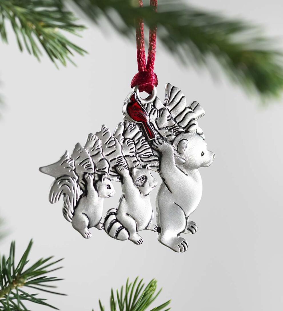 Plow &amp; Hearth Fireplace &amp; Mantel Décor | Fireplace &amp; Hearth Solid Pewter Christmas Tree Ornament - 2021