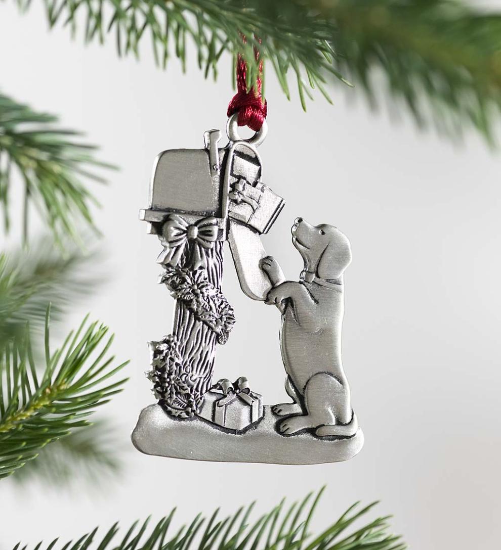 Plow &amp; Hearth Fireplace &amp; Mantel Décor | Fireplace &amp; Hearth Solid Pewter Christmas Tree Ornament - 2021