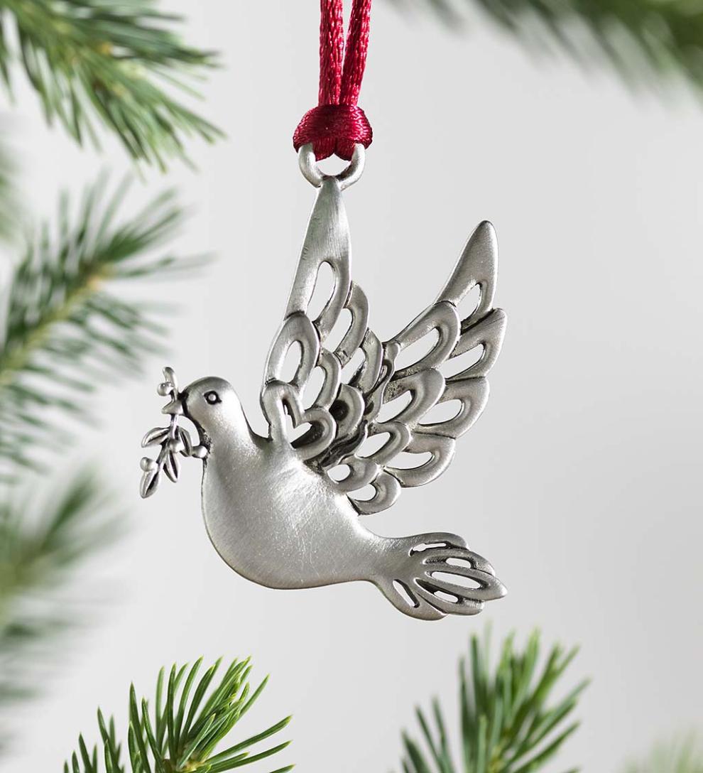 Plow &amp; Hearth Fireplace &amp; Mantel Décor | Fireplace &amp; Hearth Solid Pewter Christmas Tree Ornament - 2021