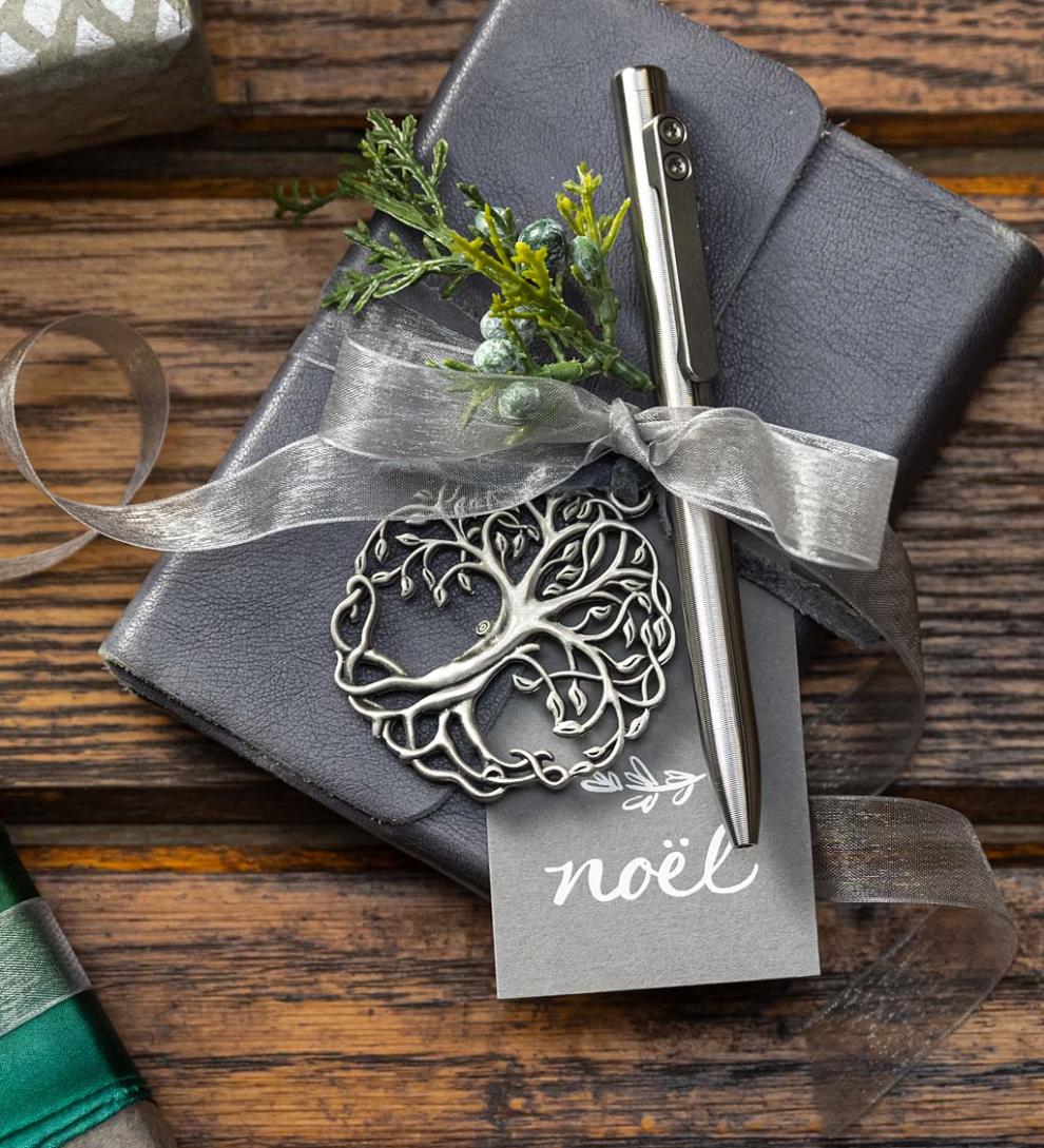 Plow &amp; Hearth Fireplace &amp; Mantel Décor | Fireplace &amp; Hearth Solid Pewter Christmas Tree Ornament - 2021