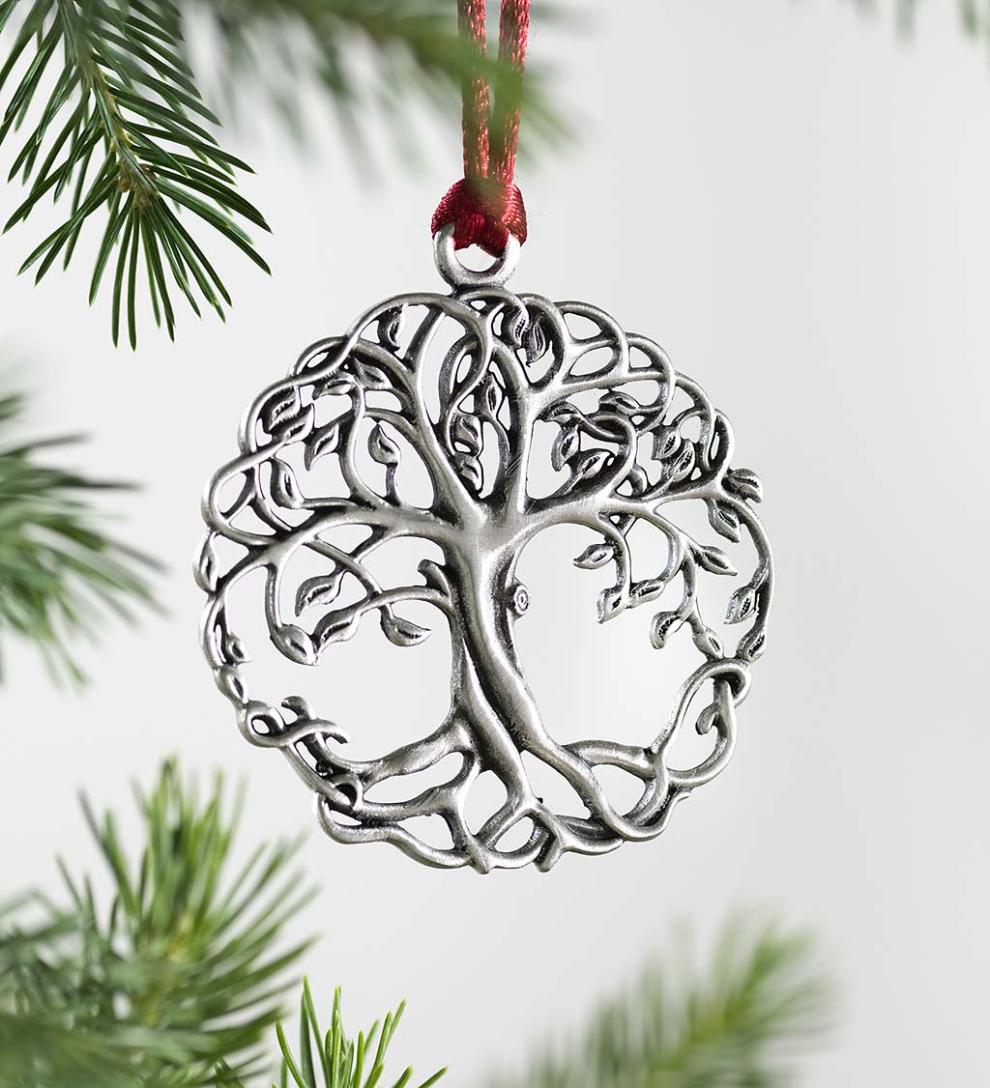 Plow &amp; Hearth Fireplace &amp; Mantel Décor | Fireplace &amp; Hearth Solid Pewter Christmas Tree Ornament - 2021