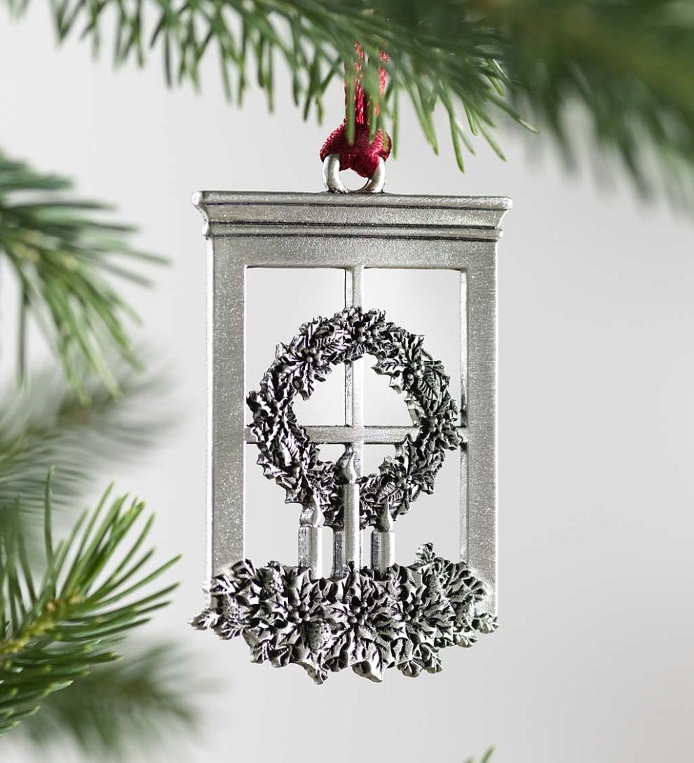 Plow &amp; Hearth Fireplace &amp; Mantel Décor | Fireplace &amp; Hearth Solid Pewter Christmas Tree Ornament - 2021