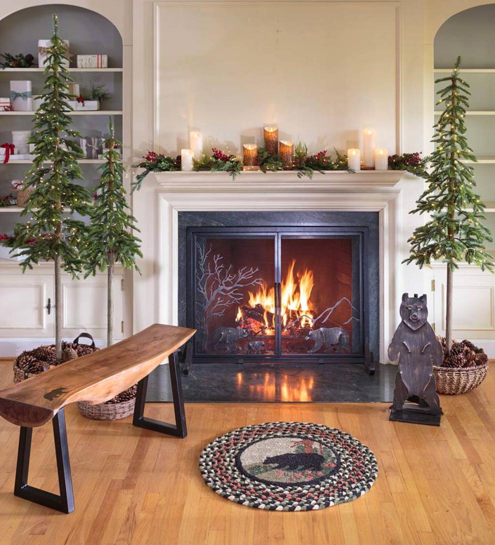 Plow &amp; Hearth Fireplace &amp; Mantel Décor | Fireplace &amp; Hearth Woodland Flameless Led Candles With Timer, Set Of 3