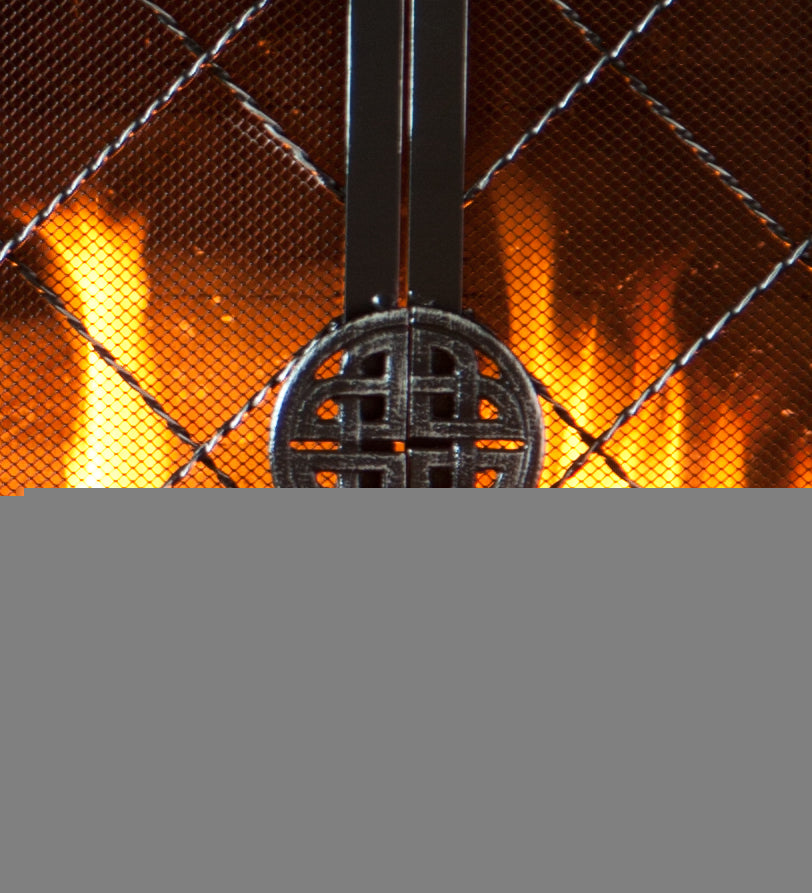 Plow &amp; Hearth Fireplace Screens With Doors | Fireplace &amp; Hearth 2-Door Celtic Knot Flat Steel Fire Screens And Accessories