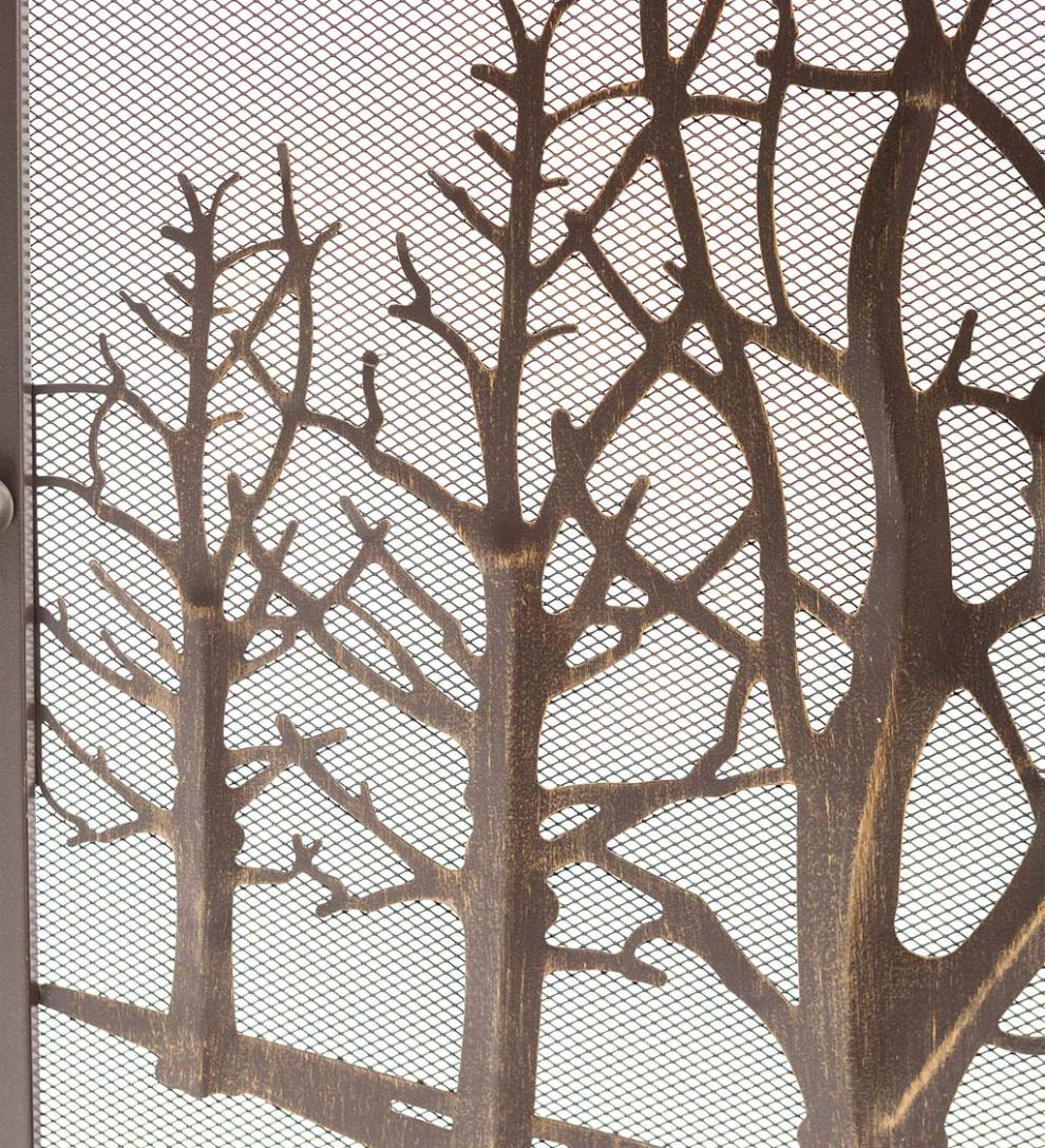 Plow &amp; Hearth Fireplace Screens With Doors | Fireplace &amp; Hearth Country Road Tree Line Fireplace Screen With Doors