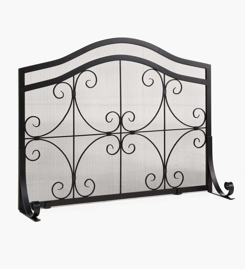 Plow &amp; Hearth Fireplace Screens With Doors | Fireplace &amp; Hearth Crest Fireplace Screen With Doors
