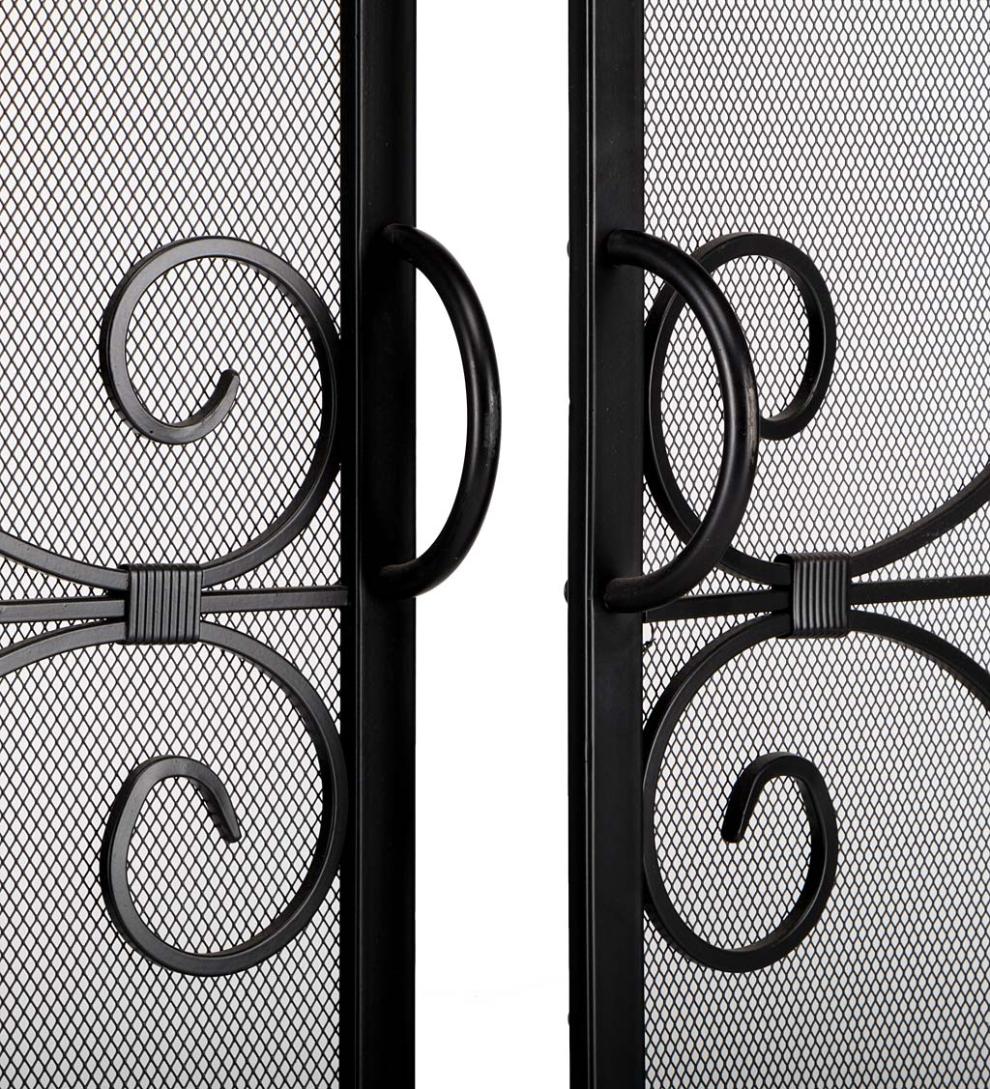 Plow &amp; Hearth Fireplace Screens With Doors | Fireplace &amp; Hearth Crest Fireplace Screen With Doors