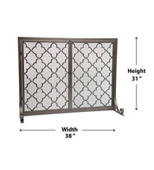 Plow &amp; Hearth Fireplace Screens With Doors | Fireplace &amp; Hearth Geometric Fireplace Screen With Two Doors