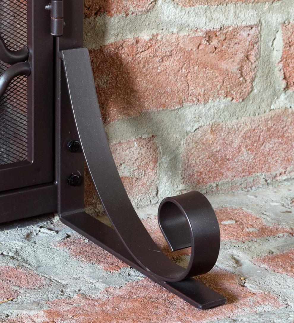 Plow &amp; Hearth Fireplace Screens With Doors | Fireplace &amp; Hearth Geometric Fireplace Screen With Two Doors