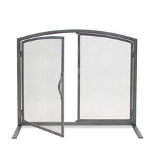 Plow &amp; Hearth Fireplace Screens With Doors | Fireplace &amp; Hearth Shadow Iron Door Fireplace Screen In Natural Iron Finish - Iron